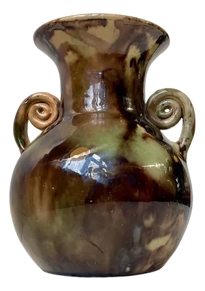 Art Deco Camouflage Glaze Ceramic Vase by Michael Andersen & Son., 1920s