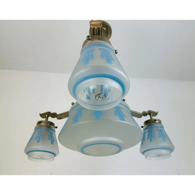 Vintage Art Deco Hanging Lamp For Sale - Image 3 of 7