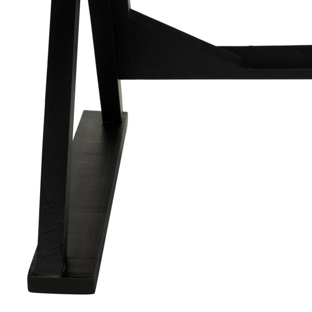 Wood Belinda Desk in Weathered Black For Sale - Image 7 of 8