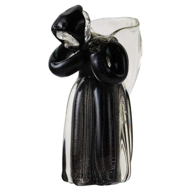 Woman Figurine in Glass For Sale