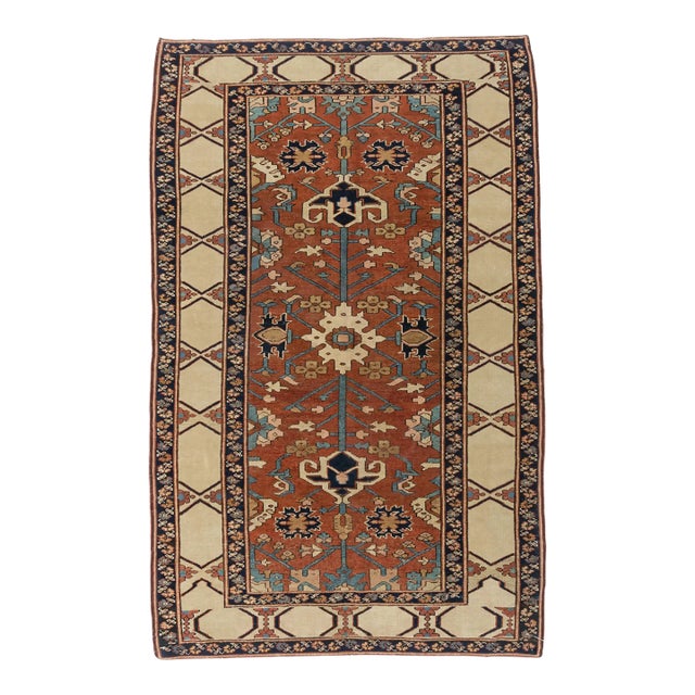 Antique Bakshaish Rug 4'8 X 7'4 For Sale