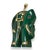 1960s 14k Gold Malachite Elephant Pendant With Ruby Eye For Sale - Image 4 of 6