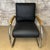 Black Tubax Armchair in Black Faux Leather For Sale - Image 8 of 17