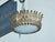 Mid 20th Century Mid 20th Century Spanish Gilt Metal Crown Chandelier with Elongated Leaves, US Wired For Sale - Image 5 of 12