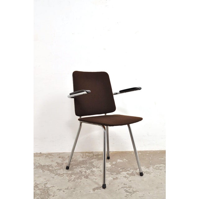 1970s Vintage Tubular Frame Chairs with Bakelite Armrests, 1970s, Set of 4 For Sale - Image 5 of 13