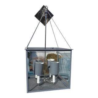 Urban Electric Chisholm Clean Modern Hanging 4-Light Pendant With Shades For Sale