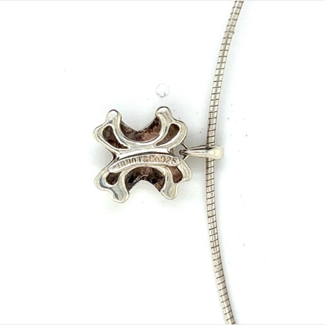 Tiffany & Co Estate X Signature Necklace Sterling Silver For Sale - Image 4 of 7