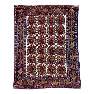 Antique Afshar Rug, 1890s For Sale