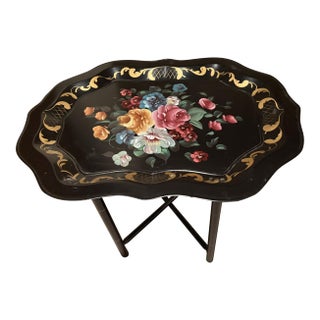 Vintage Tolware Tray Table For Sale