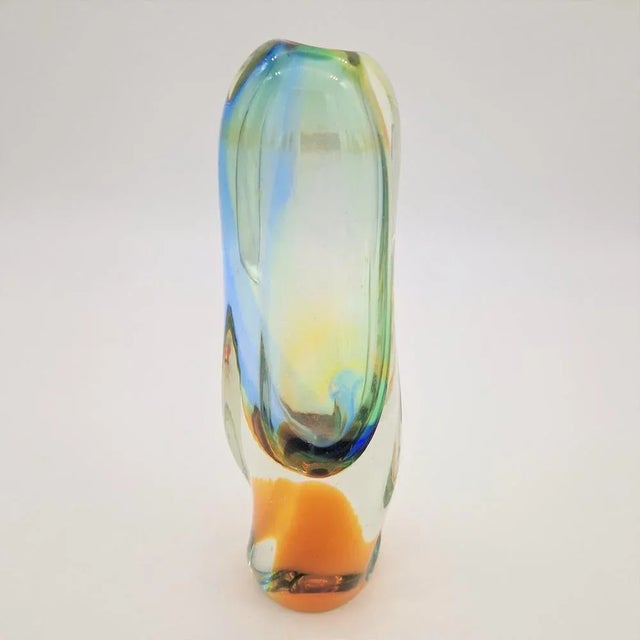 Vintage Glass Vase by Josef Rozinek for Borske Glas, 1960s For Sale - Image 6 of 6