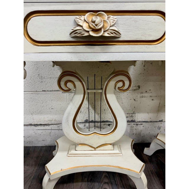 Hollywood Regency Vintage Hollywood Regency Marble Top Nightstands - Pair For Sale - Image 3 of 16
