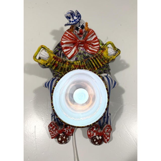 Italian Ceramic Clown Wall Lamp, 1950s For Sale - Image 16 of 18