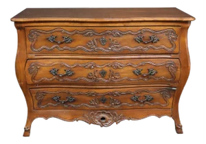 Louis XV Style Cherry Carved Commode