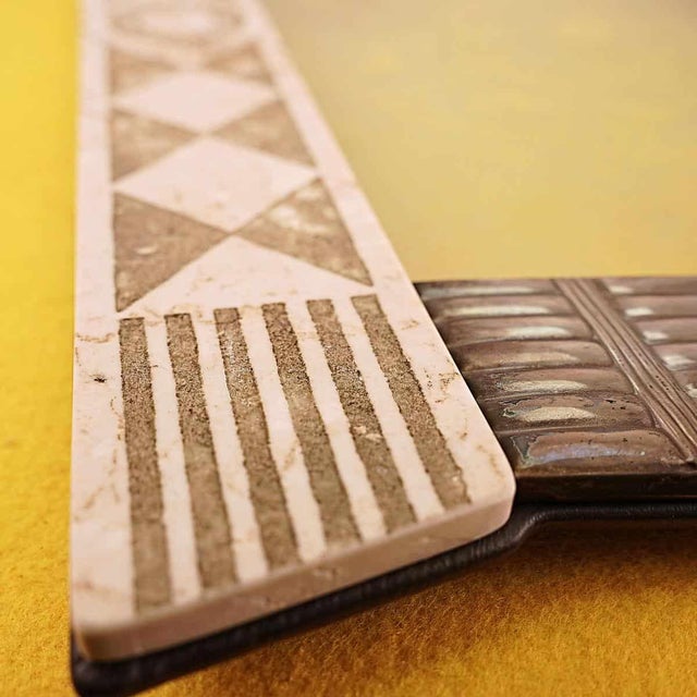 Vintage Tray in Marble and 800 Silver For Sale - Image 4 of 9