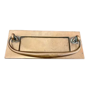 19th Century English Brass Letter Slot With Door Knocker Handle