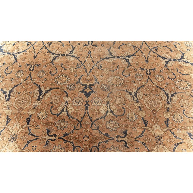 1900 - 1909 Fine Antique Persian Tabriz Handmade Wool Carpet For Sale - Image 5 of 9