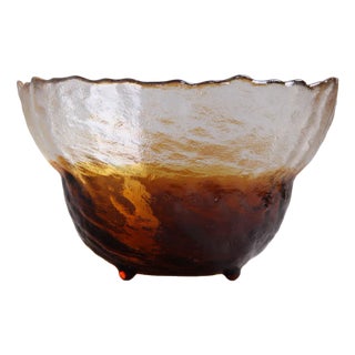 Pertti Santalahti Glass Bowl, Humppila, Finland, 1960s For Sale