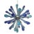 Murano Glass Sputnik Chandelier with Blue Air Drops and Kromo Metal Frame from Simoeng For Sale - Image 13 of 13