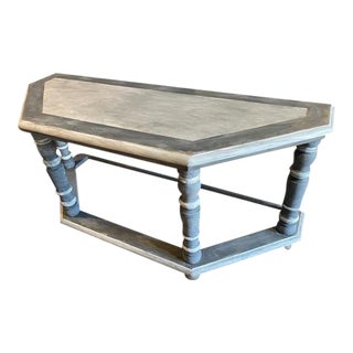 19th Century Florentine Painted Console Table: A Tuscan Masterpiece in Unique Octagonal Design For Sale