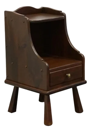 Ethan Allen Antiqued Pine Old Tavern Rustic Americana 14" Open Cabinet Nightstand 12-8005