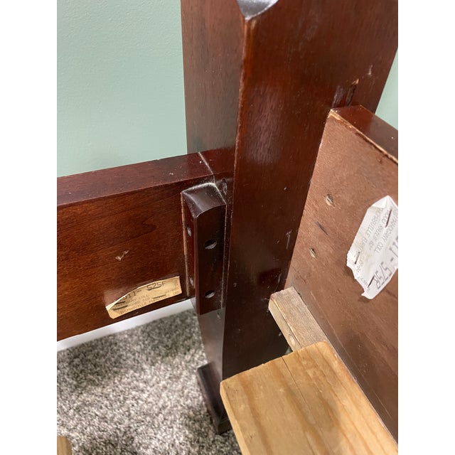 Vintage Thomasville Mahogany Collection Queen Size Rice-Post Bed For Sale - Image 17 of 17