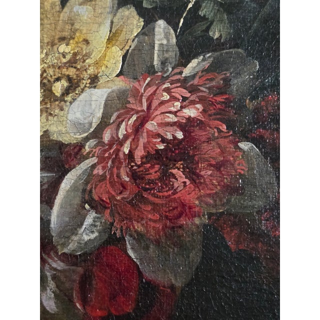 Textile 17th Century Old Master Jean Baptiste Morel (1662-1732) Still Life With a Tulip, Ex Christie's For Sale - Image 7 of 8
