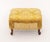 Mid 20th Century Louis XV Style Yellow Damask Upholstered Ottoman For Sale - Image 5 of 9