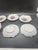 Mid-Century Modern Vintage Nasco, Made in Japan 6” Gilded Leaf Shaped Vanity Trinket/Plates (Set of Six) W/Floral Pattern For Sale - Image 3 of 3