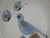 Ken Edwards El Palomar Blue Bird Tonala Mexico Stoneware Pottery Serving Bowl For Sale - Image 4 of 6