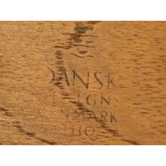 Brown 1950s Vintage Teak Large Dansk Surfboard Shape Serving Tray by Jens Quistgaard With Four Ducks Logo For Sale - Image 8 of 8