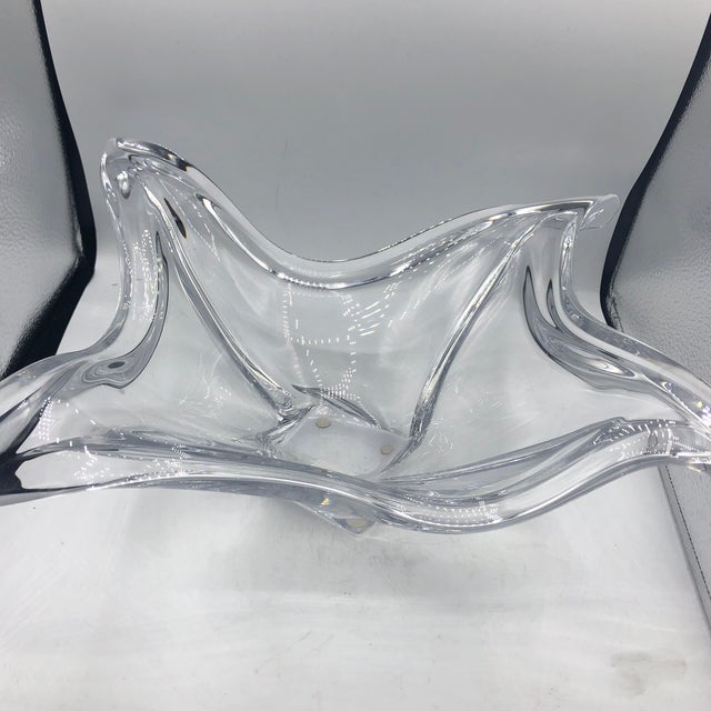 Contemporary Cofrac Crystal Centerpiece Bowl For Sale - Image 3 of 7