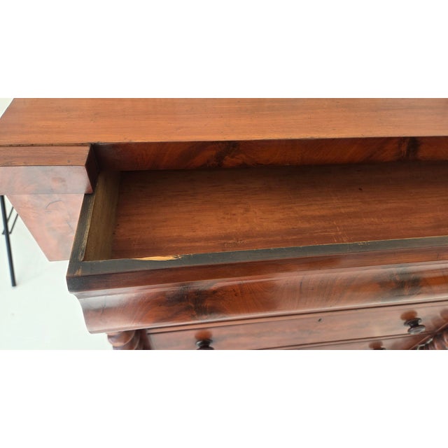 Antique Victorian Mahogany Chest of Drawers (Scotch Chest) Likely From 1850-1870s With Barley Twist Columns For Sale - Image 11 of 18