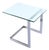 Postmodern Cantilever Side Table in Chrome and Glass from Gebra, 1980s For Sale