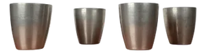 German Mid-Century Modern Pewter Mugs by Harald Buchrucker, 1960s, Set of 4