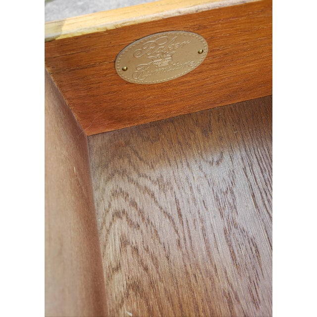 1940s Baker Furniture Satinwood and Walnut Chest With Pull Out Tray For Sale - Image 10 of 12