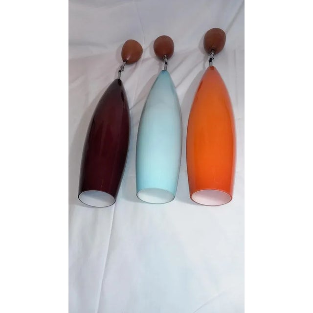 Danish Style Colorful Pendant Lamps, Set of 3 For Sale - Image 13 of 13