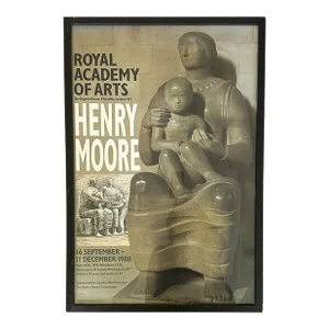 1988 Henry Moore Exhibition Poster London Framed
