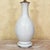 Vintage Cream Ceramic Urn Table Lamp With Brass Accents & Shade - Hollywood Regency For Sale - Image 13 of 18