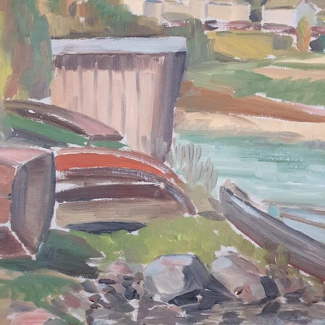 1954 Mid Century Swedish Oil Painting by Sven Eugen Nilsson For Sale - Image 13 of 18