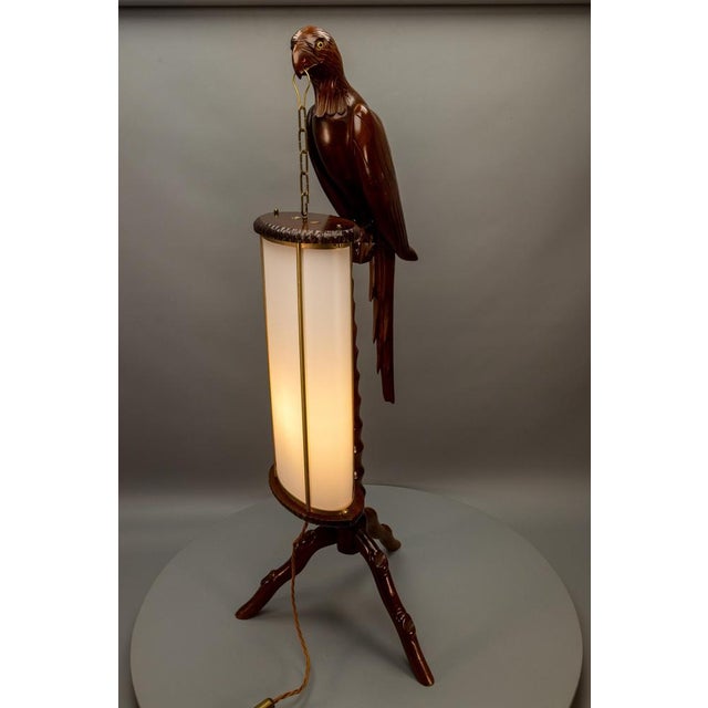 Italian Mid-Century Modern Parrot Floor Lamp Lantern attributed to Aldo Tura, 1950s For Sale - Image 15 of 18
