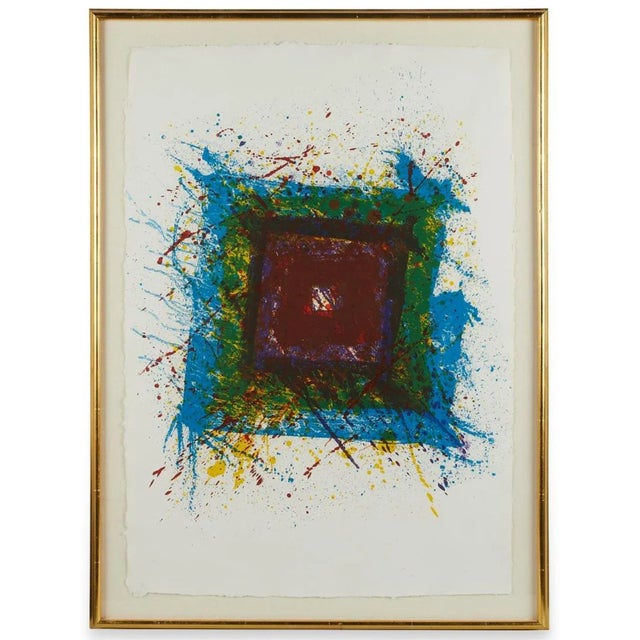 1980s “Paradise of Ash” Sam Francis (American 1923-1994) Framed Diptych For Sale - Image 5 of 12