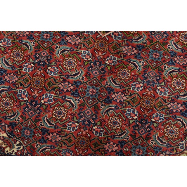 2000 - 2009 Sarouk Rug 8’3” X 10’11” Red Wool Vintage Traditional Hand-Knotted Carpet For Sale - Image 5 of 15