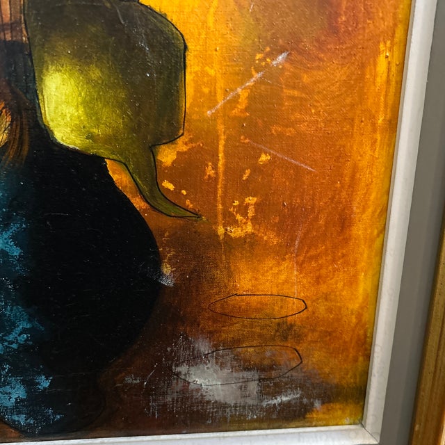 Abstract Mid 20th Century Original Oil Painting by Paul Maurice Chevalier For Sale - Image 3 of 8