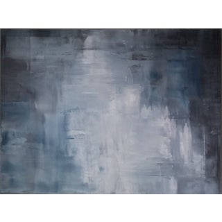 Kris Gould "Blue Shadows" Abstract Painting For Sale