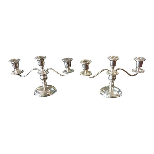 Gorham Weighted Sterling Candelabra, the Pair For Sale