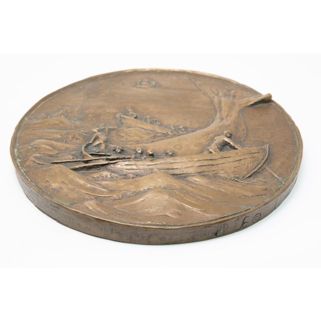 Copper Cast Wall Plaque For Sale - Image 9 of 10