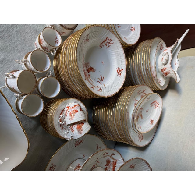 Red Vintage Galli Rossi Roosters Porcelain Dinner Service by Richard Ginori, 1960s, Set of 86 For Sale - Image 8 of 16