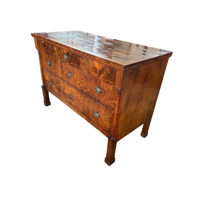19th Century Empire Walnut Chest of Drawers For Sale - Image 12 of 13
