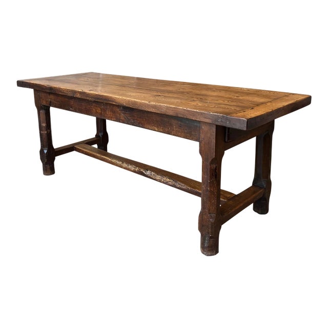 Late 19th Century French Oak Provincial Farmhouse Table For Sale