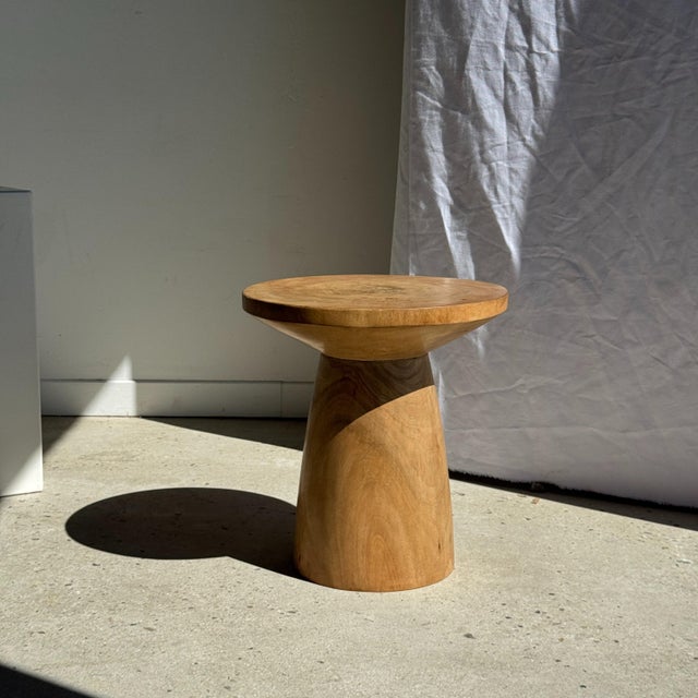 Side Table in Natural Mango Wood, 1980s For Sale - Image 4 of 11